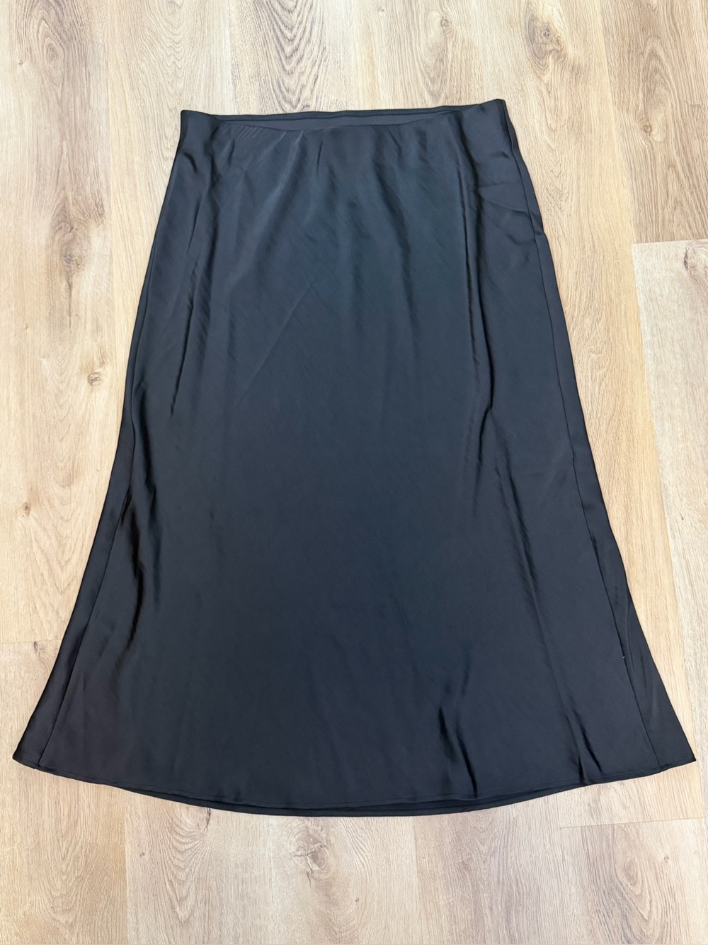 a new day Black Silky Slip Maxi Skirt